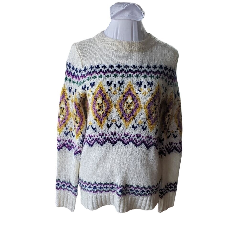 TALBOTS faire Isle sweater new xs super soft multi colored